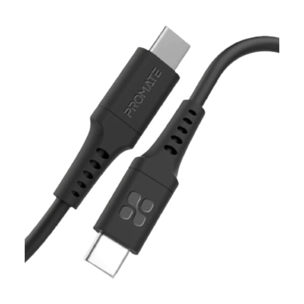Promate 60W Power Delivery Ultra-Fast USB-C Soft Silicon Cable