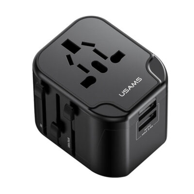 Usams US-CC173 T55 12W Dual USB Universal Travel Charger Adapter