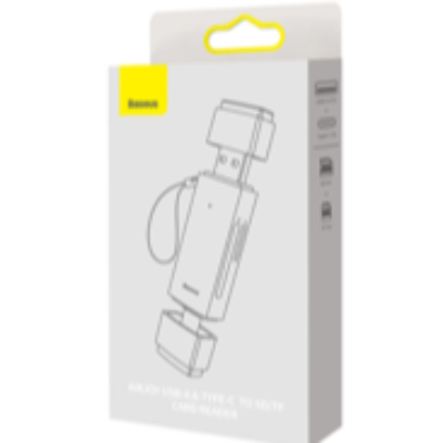 Baseus Lite Series USB-A & Type-C to SD/TF Card Reader Grey