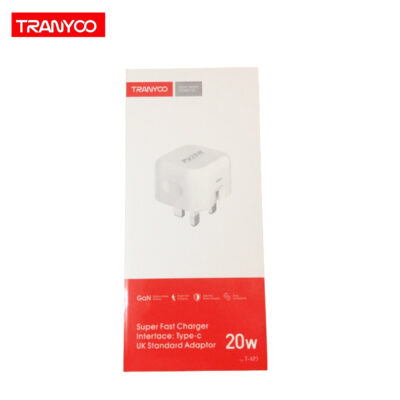 Tranyoo T-AP3 Super Fast Charger USB to Type-C UK Standard Adapter