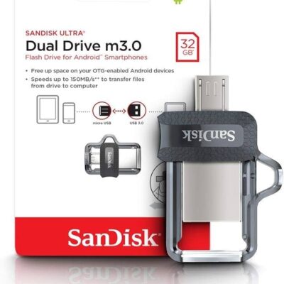 SanDisk 32GB Ultra Dual Drive m3.0 for Android Devices and Computers – micro USB