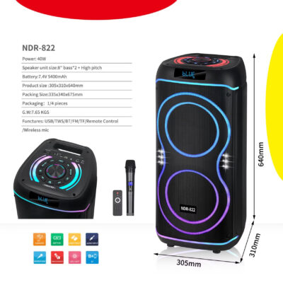 NDR-822 Bluetooth Karaoke Speaker
