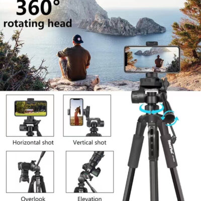 Neepho 8840 Camera Tripod With Phone Holder Stand With Carry Bag